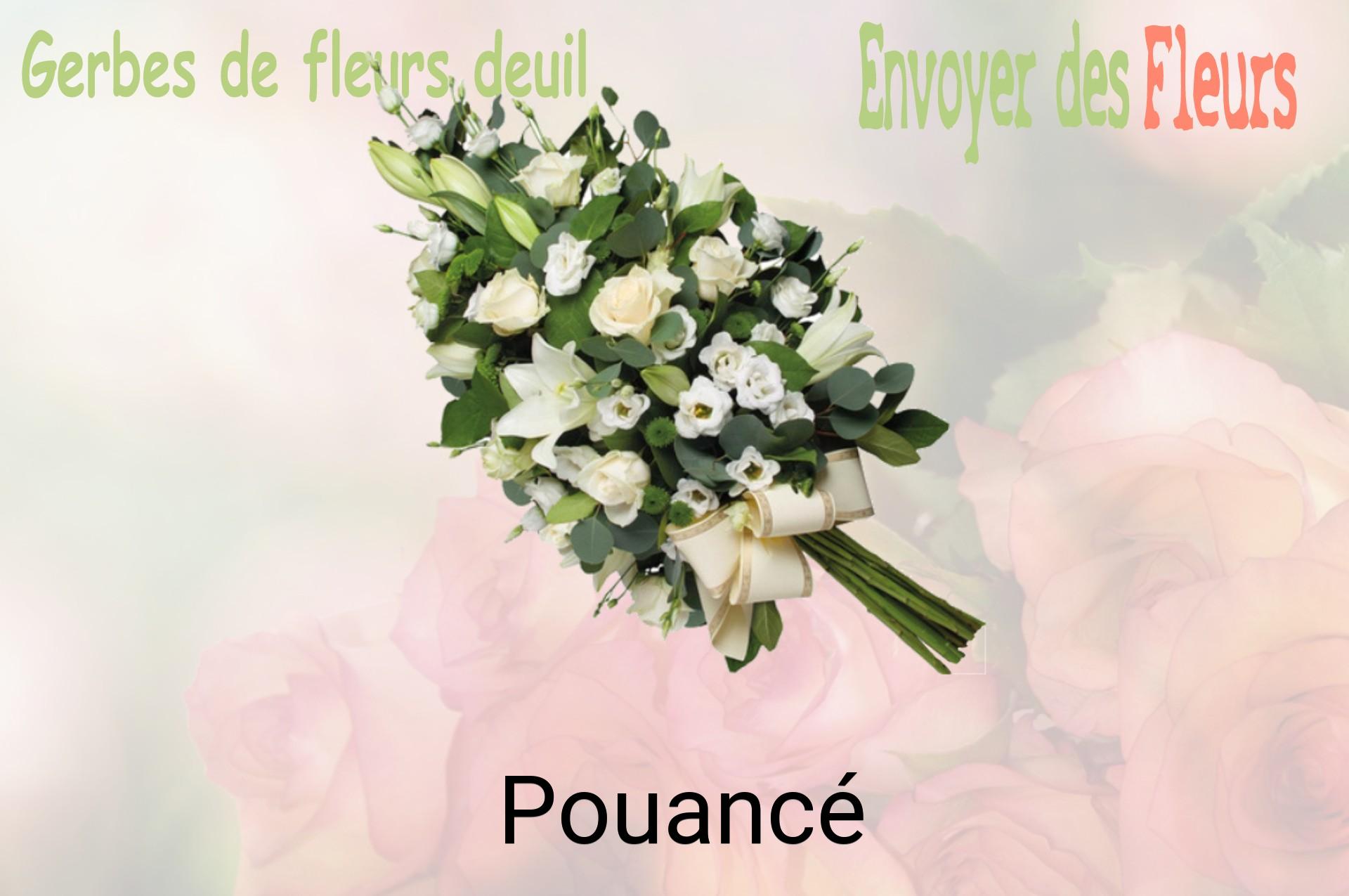 Gerbe de fleurs de deuil livrée à Pouancé